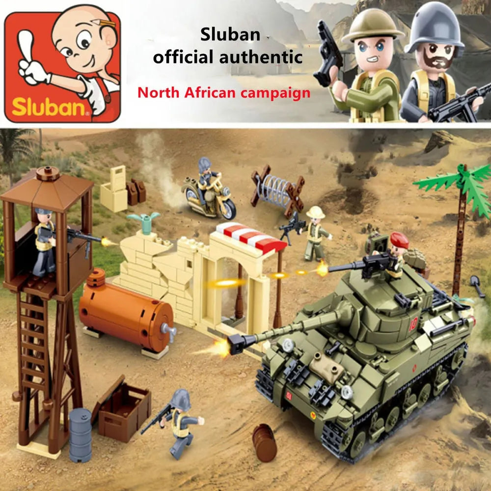 Building Blocks Military MOC WW2 Army Battle Of El Alamein Bricks Toy - 6