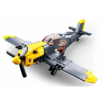 Thumbnail for Building Blocks Military MOC WW2 BF 109 Fighter Aircraft Bricks Toy - 2