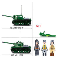 Thumbnail for Building Blocks Military MOC WW2 Heavy Main Battle Tank Bricks Toys - 5