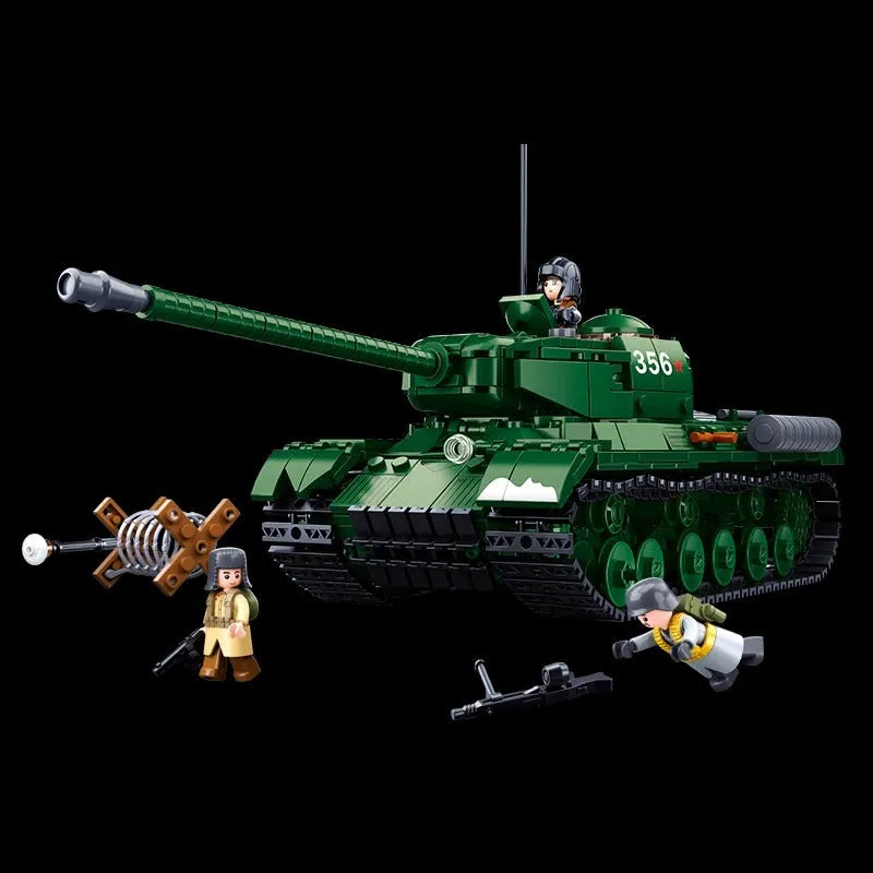 Building Blocks Military MOC WW2 Heavy Main Battle Tank Bricks Toys - 3