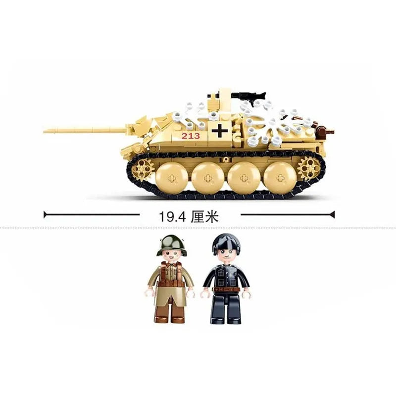 Building Blocks Military MOC WW2 Jagdpanzer Tank Destroyer Bricks Toy - 3