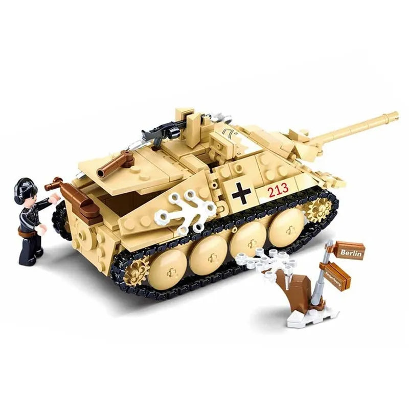 Building Blocks Military MOC WW2 Jagdpanzer Tank Destroyer Bricks Toy - 4