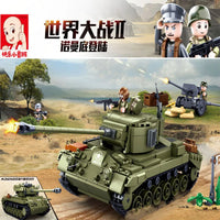 Thumbnail for Building Blocks Military MOC WW2 M26E1 Pershing Tank Bricks Toy Construction Set Toys - 4