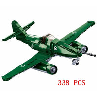 Thumbnail for Building Blocks Military MOC WW2 ME-262 Fighter Aircraft Bricks Kids Toys Construction Set Toys - 3