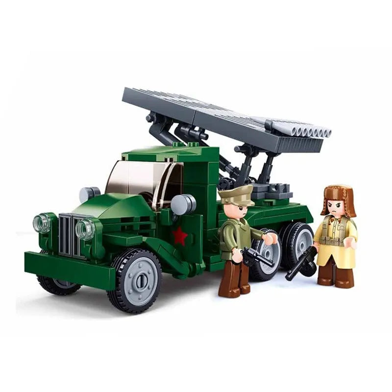 Building Blocks Military MOC WW2 Rocket Artillery Vehicle Bricks Toys Construction Set Toys - 4