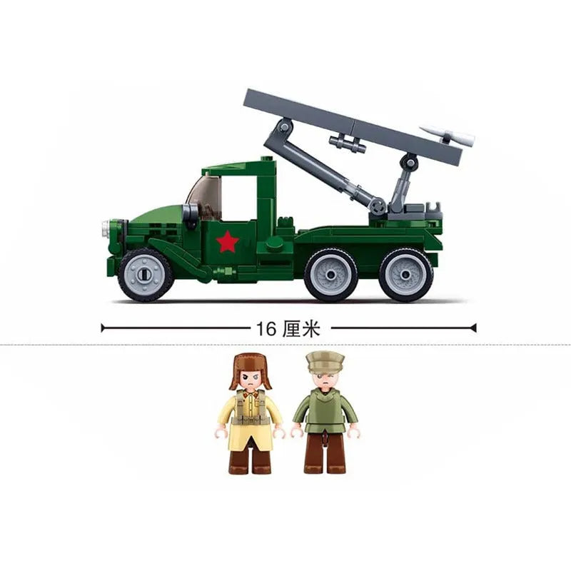 Building Blocks Military MOC WW2 Rocket Artillery Vehicle Bricks Toys Construction Set Toys - 5
