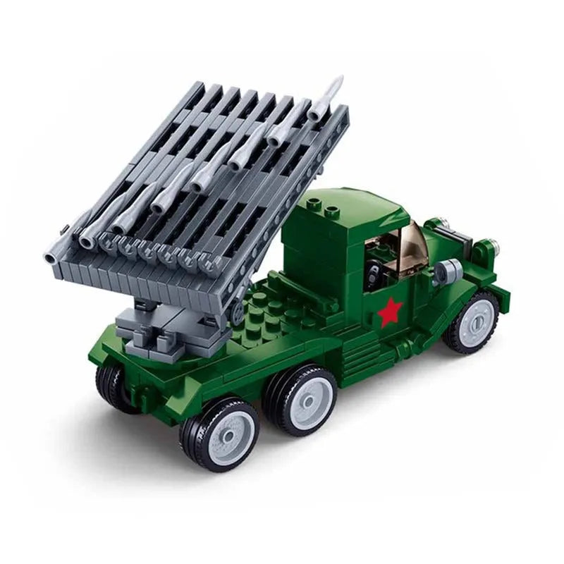 Building Blocks Military MOC WW2 Rocket Artillery Vehicle Bricks Toys - 2