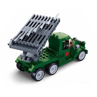 Thumbnail for Building Blocks Military MOC WW2 Rocket Artillery Vehicle Bricks Toys Construction Set Toys - 2