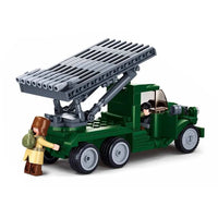 Thumbnail for Building Blocks Military MOC WW2 Rocket Artillery Vehicle Bricks Toys - 1