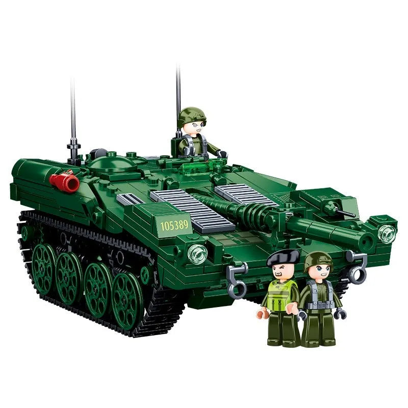 Building Blocks Military MOC WW2 STRV103 Armored Vehicle Bricks Toys - 1