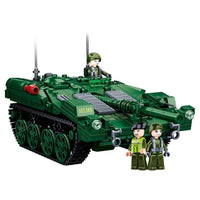 Thumbnail for Building Blocks Military MOC WW2 STRV103 Armored Vehicle Bricks Toys - 1