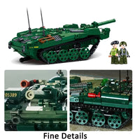 Thumbnail for Building Blocks Military MOC WW2 STRV103 Armored Vehicle Bricks Toys Construction Set Toys - 3