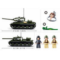 Thumbnail for Building Blocks Military MOC WW2 T34 85 Medium Tank Bricks Toys Construction Set Toys - 3