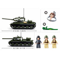 Thumbnail for Building Blocks Military MOC WW2 T34 85 Medium Tank Bricks Toys - 3