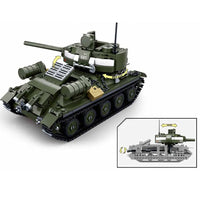 Thumbnail for Building Blocks Military MOC WW2 T34 85 Medium Tank Bricks Toys - 2