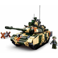 Thumbnail for Building Blocks Military MOC WW2 T90MS Main Battle Tank Bricks Toys - 1