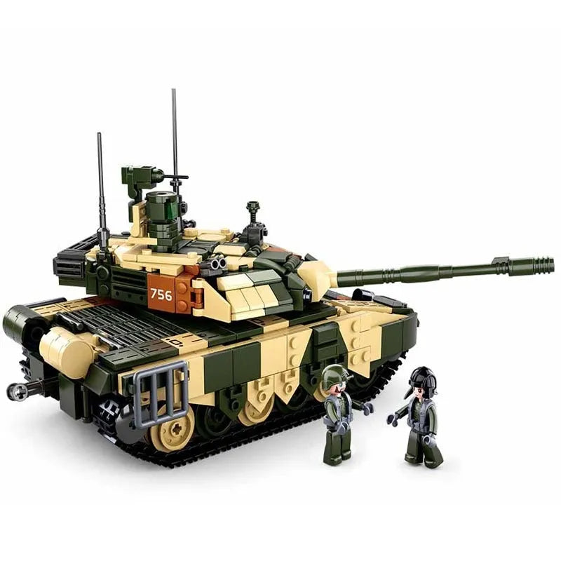 Building Blocks Military MOC WW2 T90MS Main Battle Tank Bricks Toys - 3
