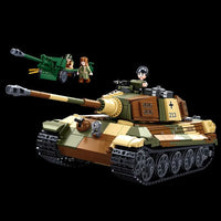 Thumbnail for Building Blocks Military MOC WW2 Tiger Heavy Battle Tank Bricks Toys Construction Set Toys - 6