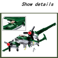 Thumbnail for Building Blocks Military MOC WW2 TU-2 Bomber Aircraft Bricks Toys - 4