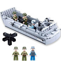 Thumbnail for Building Blocks Military MOC WW2 US Higgins Landing Craft Bricks Toys - 1
