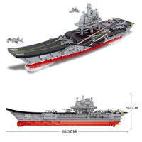 Thumbnail for Building Blocks Military WW2 Aircraft Carrier Warship Bricks Toys - 6