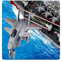 Thumbnail for Building Blocks Military WW2 Aircraft Carrier Warship Bricks Toys - 10
