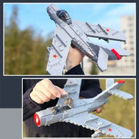 Thumbnail for Building Blocks Military WW2 Army MIG 15B Fighter Aircraft Bricks Toy - 7