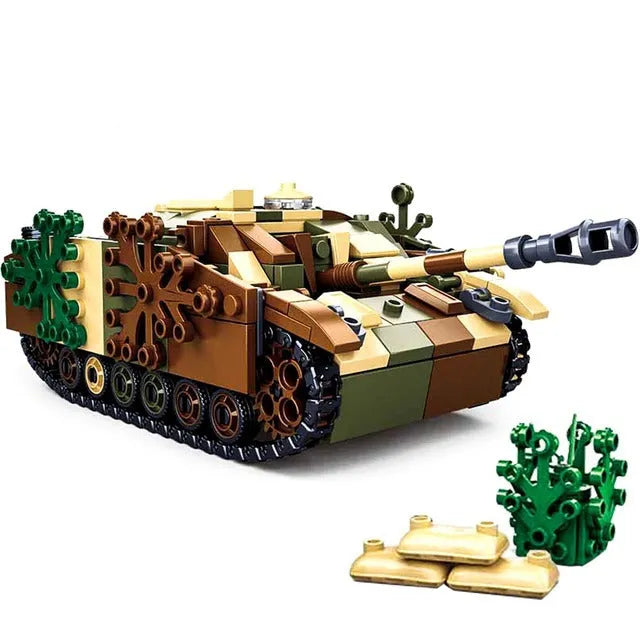 Building Blocks Military WW2 German Armored Combat Tank Bricks Kids Toys - 2