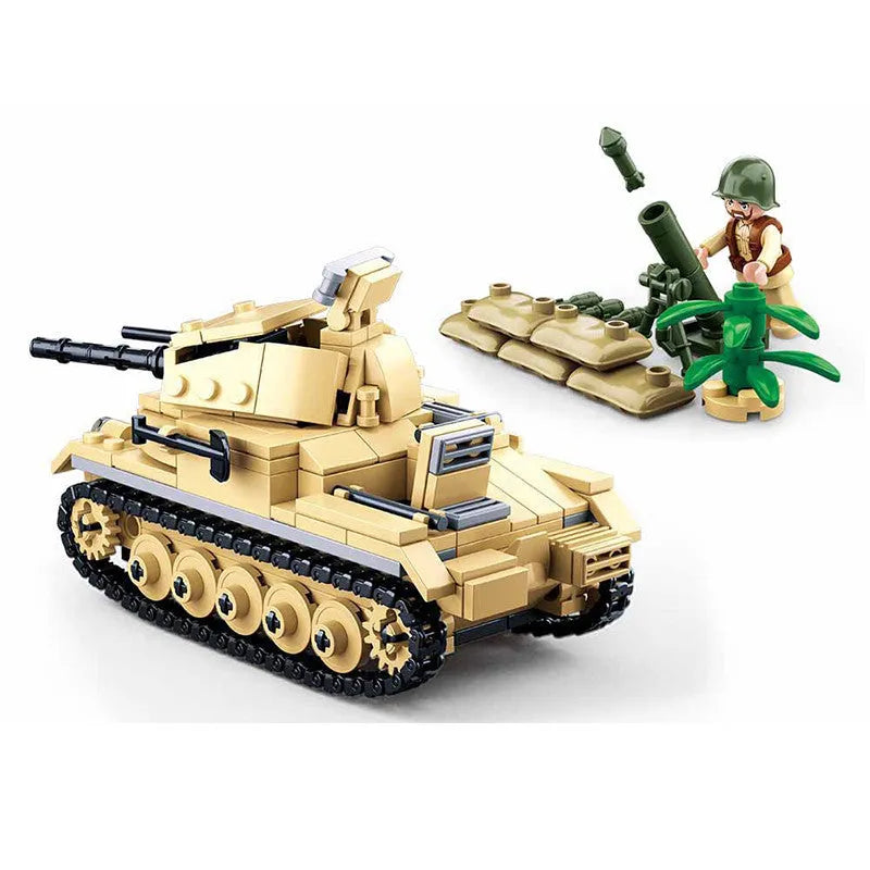Building Blocks Military WW2 German Army Panzer Tank Bricks Toy - 4
