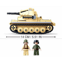 Thumbnail for Building Blocks Military WW2 German Army Panzer Tank Bricks Toy - 3