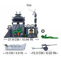 Thumbnail for Building Blocks Military WW2 German Atlantic Fort Bricks Toy - 4