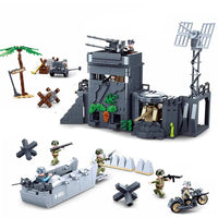 Thumbnail for Building Blocks Military WW2 German Atlantic Fort Bricks Toy - 1