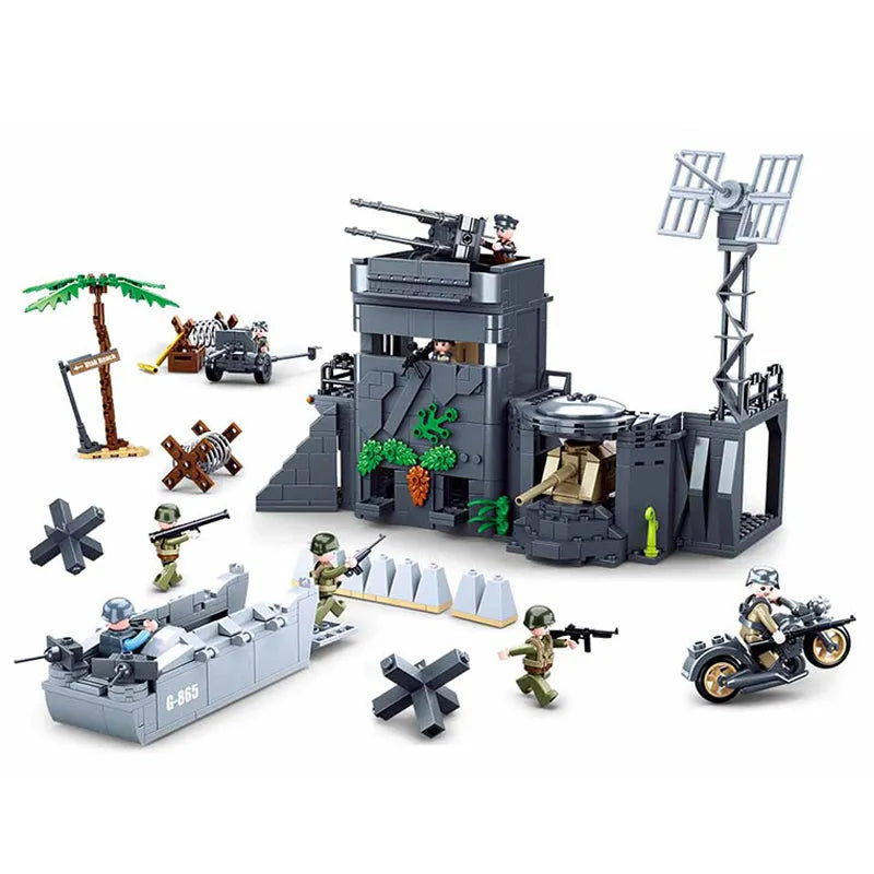 Building Blocks Military WW2 German Atlantic Fort Bricks Toy - 3