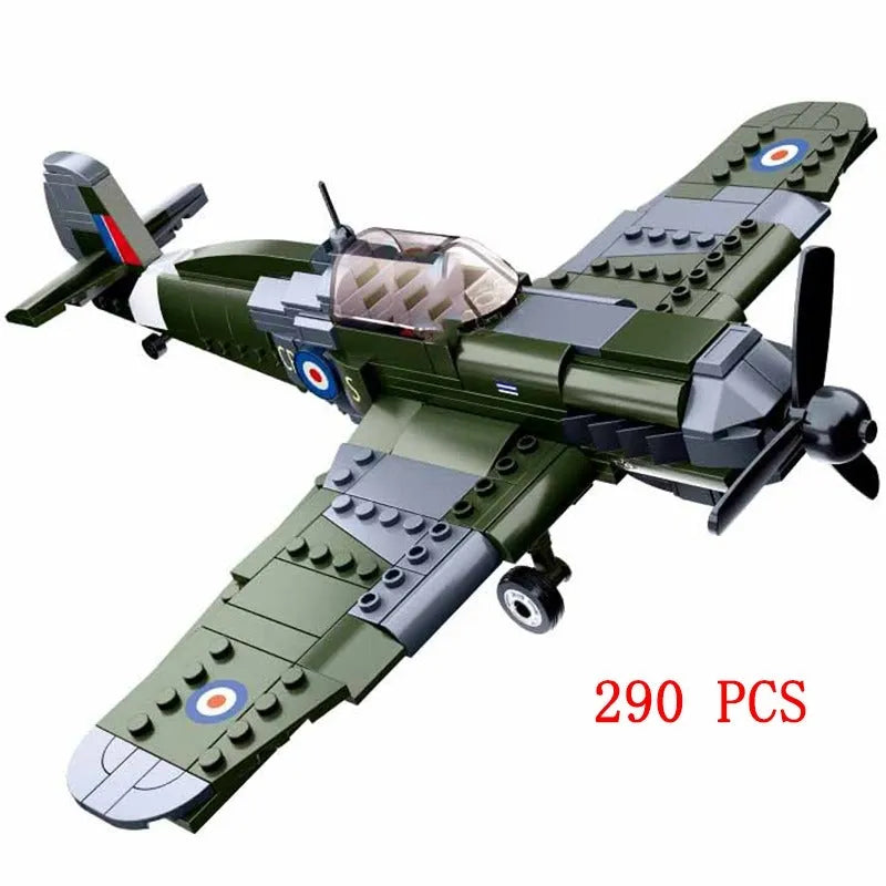 Building Blocks Military WW2 German Bomber Aircraft Bricks Toys - 3