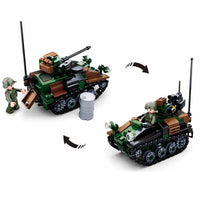 Thumbnail for Building Blocks Military WW2 German WIESEL 1 Airborne Tank Bricks Toy - 2