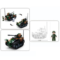 Thumbnail for Building Blocks Military WW2 German WIESEL 1 Airborne Tank Bricks Toy - 4