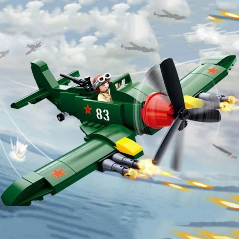 Building Blocks Military WW2 Il2 Fighter Aircraft Bricks Toys - 2
