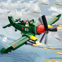 Thumbnail for Building Blocks Military WW2 Il2 Fighter Aircraft Bricks Toys Construction Set Toys - 2