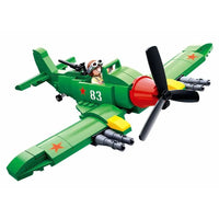 Thumbnail for Building Blocks Military WW2 Il2 Fighter Aircraft Bricks Toys Construction Set Toys - 1