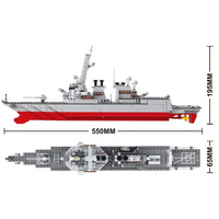Thumbnail for Building Blocks Military WW2 NAVY Destroyer Warship Cruiser Bricks Toys Construction Set Toys - 7