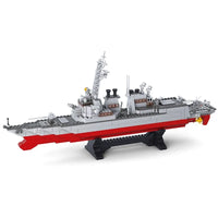Thumbnail for Building Blocks Military WW2 NAVY Destroyer Warship Cruiser Bricks Toys - 1