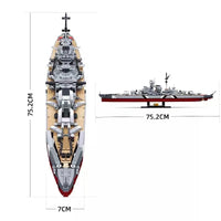 Thumbnail for Building Blocks Military WW2 Navy KMS Bismarck Battleship Bricks Toy - 3