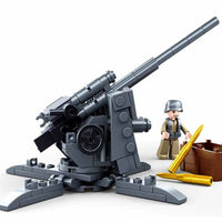 Thumbnail for Building Blocks Military WW2 Normandy Landing 88MM Anti-Tank Gun Bricks Toy - 1