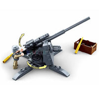 Thumbnail for Building Blocks Military WW2 Normandy Landing 88MM Anti-Tank Gun Bricks Toy - 3