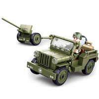 Thumbnail for Building Blocks Military WW2 Normandy Landing US WILLYS Jeep Bricks Toy - 1