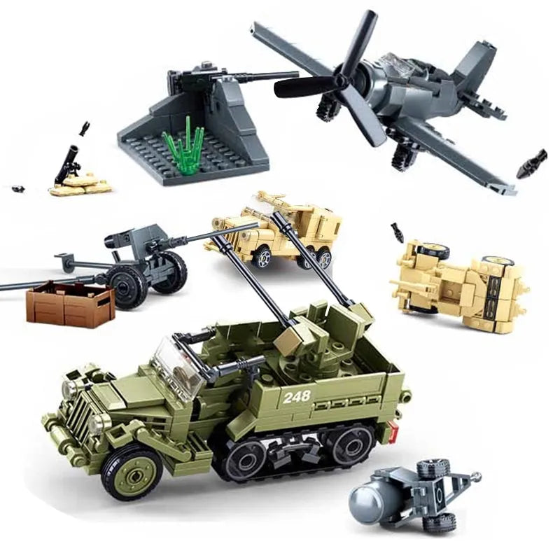 Building Blocks Military WW2 North African Campaign Battle Bricks Toy Construction Set Toys - 3