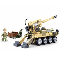 Thumbnail for Building Blocks Military WW2 Self - Propelled 120MM Artillery Bricks Toy - 3