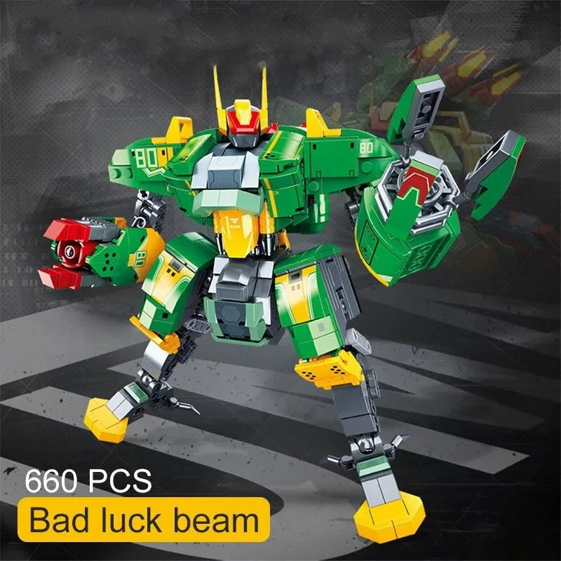 Building Blocks MOC Expert Bad Luck Beam Mecha Robot Warrior Bricks Toys Construction Set Toys - 2