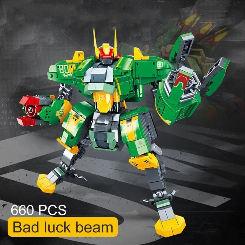Building Blocks MOC Expert Bad Luck Beam Mecha Robot Warrior Bricks Toys - 2