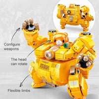 Thumbnail for Building Blocks MOC Expert Heavy Artillery Mecha Robot Warrior Bricks Toy - 6